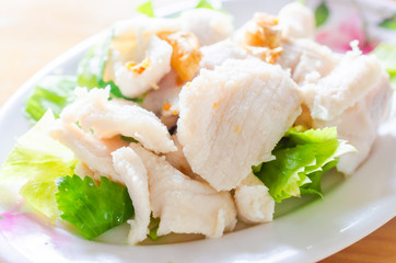 Poached fish