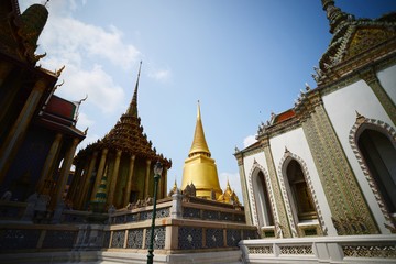 Obraz premium Wat Phra Kaew, Temple of the Emerald Buddha, Bangkok, Thailand.