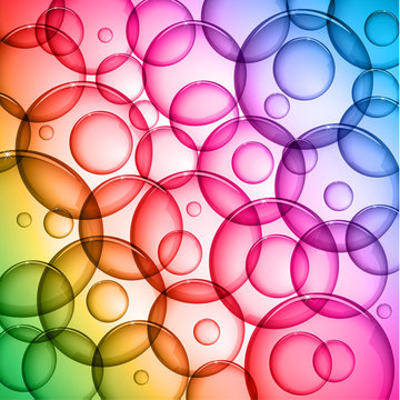 Colorful bubbles background