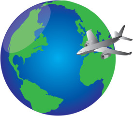 plane around the world