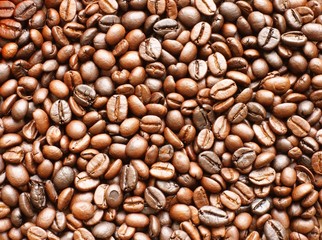 roasted coffee beans, can be used as a background