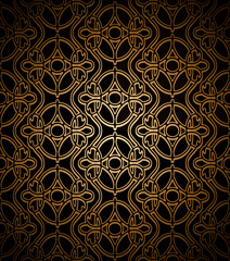 Vintage gold lace, seamless pattern