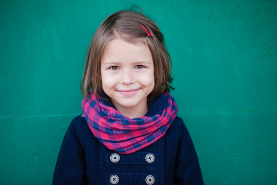 Portrait of smiling preschooler girl