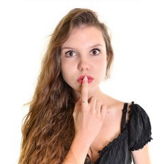 woman scared
