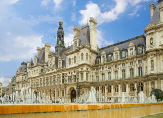 Fototapeta na wymiar city hall of Paris, France