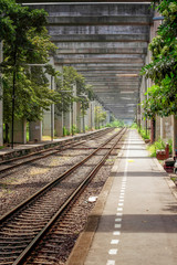 Fototapeta na wymiar Railway in Bangkok