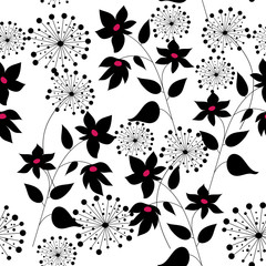 Pattern with flowers graphic quality - 56441453