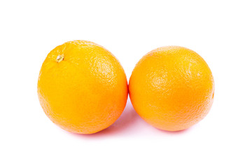 Orange fruit isolated on white background.
