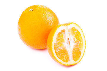 Orange fruit isolated on white background.
