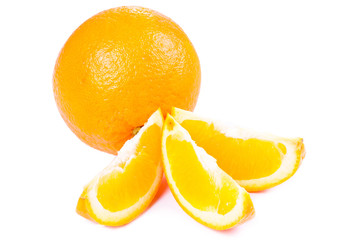 Orange fruit isolated on white background.
