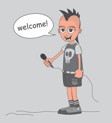 cartoon musician guy