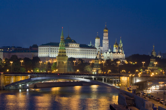 Moscow, Kremlin at night