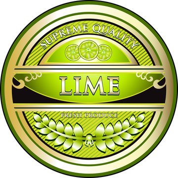 Lime Vintage Label