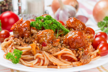 Italian dish spaghetti bolognese