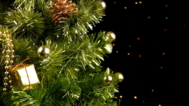 Christmas tree rotates