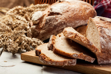 Sliced rye bread