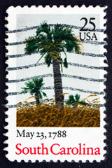 Obraz premium Postage stamp USA 1988 South Carolina, Ratification of the Const