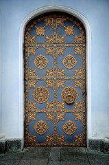 Ornamented gold door