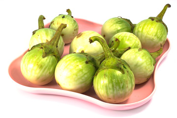 Cockroach Berry or green eggplant isolated on white