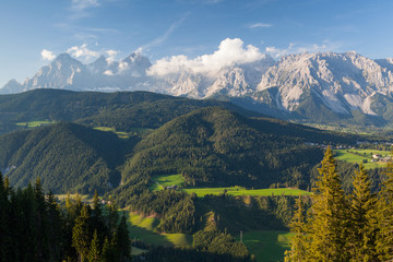 View from mountain to the valley