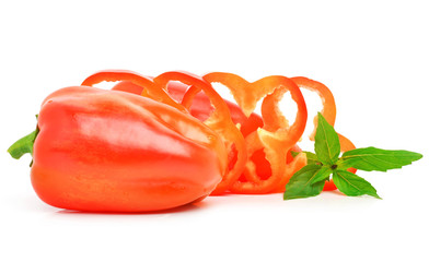 Fresh bell peppers and slices