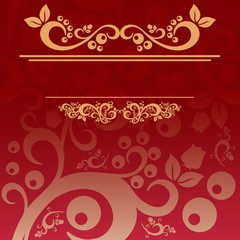 vintage ornament with floral elements