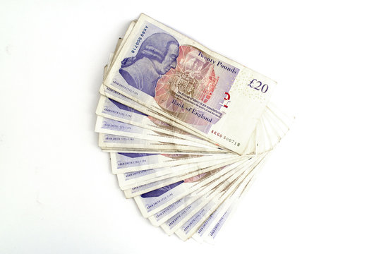 Twenty pound notes