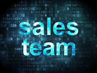 Marketing concept: Sales Team on digital background