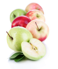 Sweet apples isolated on white