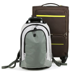 Suitcases isolated on white