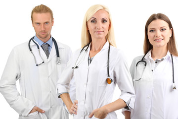 Fototapeta premium Medical workers isolated on white