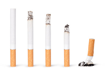 cigarette on a white background