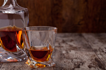 Glass of scotch whiskey