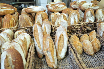 Fresh bread market in Mahane Yehuda Market, Jerusalem