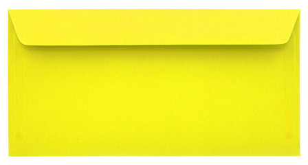 Yellow envelope isolated