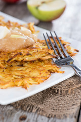 Potato Fritters with Applesauce