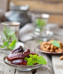 Dried date palm fruits