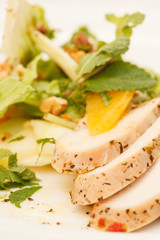 chicken with orange and vegetables