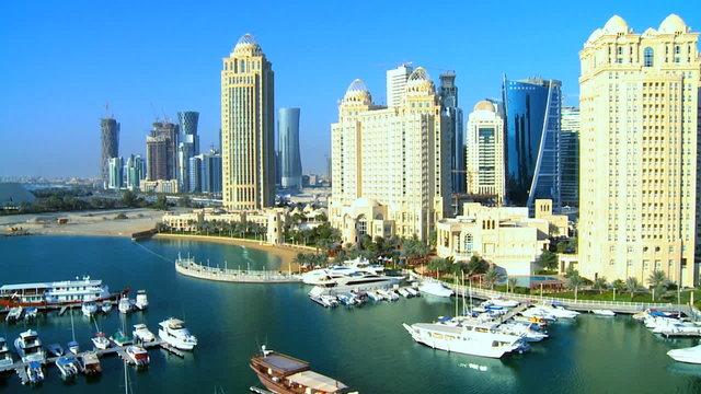 Aerial View Four Seasons Marina, Doha, Qatar