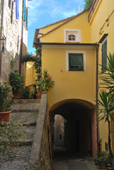 L'antico villaggio di Cervo, Liguria, Italia
