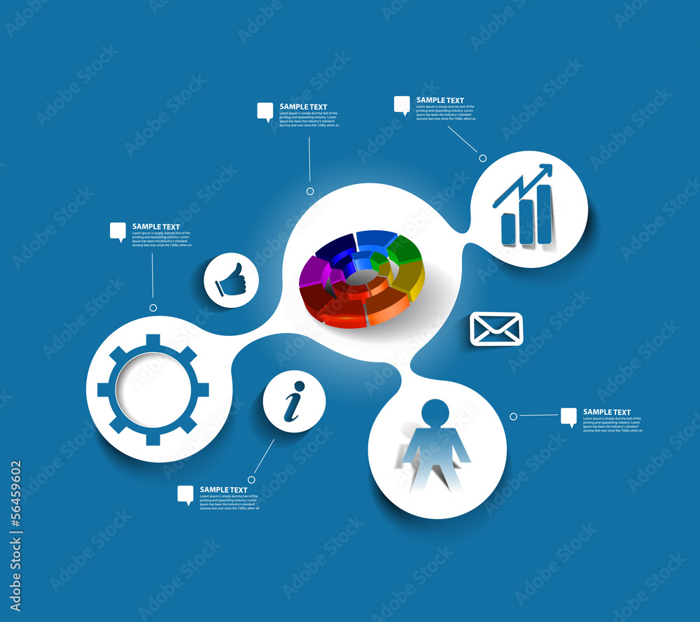 Poster vector abstract technology design element.