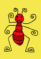 cartoon animals and fishes in Jaidee Family Style