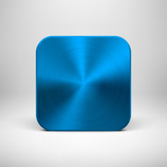 Technology App Icon with Blue Metal Texture