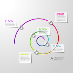 Spiral diagram infographics element