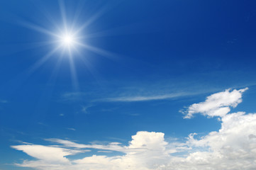 sun on blue sky
