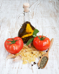 Ingredients for an Italian meal