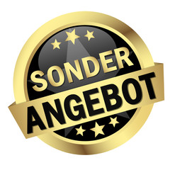 Obraz premium Button mit Banner 