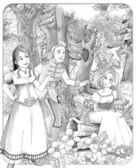 The sketch coloring page - artistic style fairy tale © honeyflavour