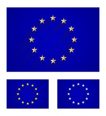 Obraz na płótnie Canvas European Union Flag long shadow