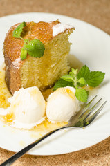 A cake made ​​of maize flour on plate